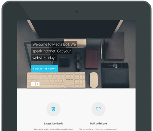 Responsive design on a tablet